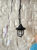 1:12 Dollhouse Miniature 12V Plug-In Hanging Cage Light Ceiling Light