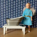 1:12 Miniature Metal Small Bathtub , Dollhouse Bathtub - F023