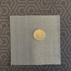 Square sheet of fine stainless steel wire mesh with a coin on top for size