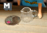 1:12 Miniature Dollhouse Supplies Clear Glass Kettle Bottle / Dollhouse Supplies Miniature Glass Jug - A094