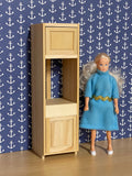 Dollhouse DIY Semi Assembled 2" oven cabinet kit with hardware from Miniature Houseworks - J037