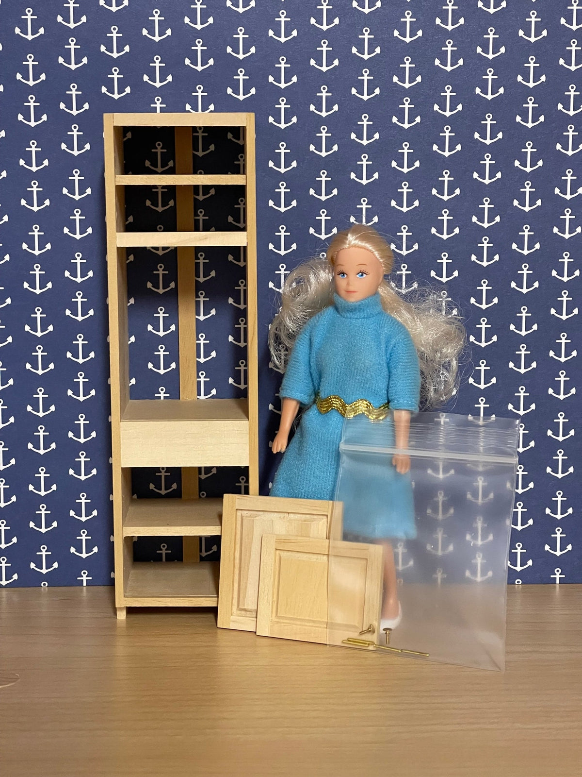 1:12 Scale Miniature Wood Oven Cabinet Kit, Semi Assembled, with Hardware, 2 inch wide, DIY Dollhouse Supply