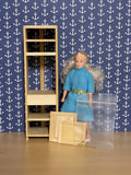 Dollhouse DIY Semi Assembled 2" oven cabinet kit with hardware from Miniature Houseworks