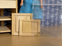 Dollhouse DIY Semi Assembled 2" oven cabinet kit with hardware from Miniature Houseworks