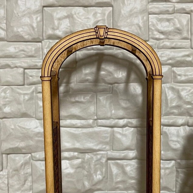 1:12 Dollhouse Miniature Wooden Arbor Gate Arched Gate Unfinished