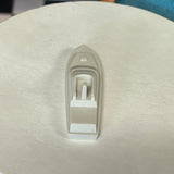 Dollhouse Supplies Fishing Boat Miniature Ultra Small Size Boat 1-3/8 inch long  - G056
