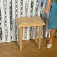 1:12 Unfinished Unpainted Miniature End Table 2 inch tall - I034