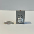 1:12 Scale Miniature Electric Meter Box with Round Dial, 1-5/16 inch tall, DIY Dollhouse Supply (gray)