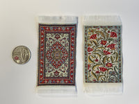 Dollhouse Area Rug 1:12 Scale Miniature Carpet Area Rug Set of 2 D082