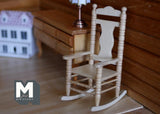 Dollhouse supplies rocking chair dolls house furniture rocker 1 12th scale miniature - J036