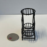 1:12 Miniature Metal Wire Plant Stand , 2 Tier Flower Stand for 3 Pots Stand D033