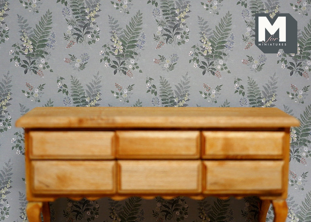 1:12 Miniature Plant Flower Wallpaper Sticker , Dollhouse Supplies Plant Wallpaper Sticker 8" x 11" - Z3