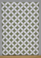 Papier peint autocollant miniature à motif de pétales géométriques à l'échelle 1:12, 20 x 28 cm, fournitures pour maison de poupée DIY (vert)
