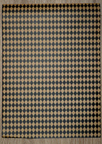 1:12 Scale Miniature Black and Tan Harlequin Diamond Peel and Stick Flooring Paper, 8 x 11 inch, DIY Dollhouse Supply