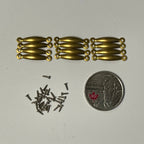 1:12 Scale Miniature Dollhouse Drawer Pulls with Screws, Set of 12, 13/16 inch long (copper)