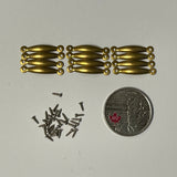 Miniature Metal Door Pulls / Drawer Pulls with Nails Set of 12 Dollhouse Window Pulls Door Handle Bar 12 Piece Pack Set of 12 - D040