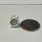 1:12 Miniature Twin Bell Alarm Clock / Metal Loud Alarm Clock / Dollhouse Supplies Alarm Clock - B052
