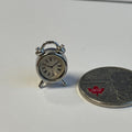 1:12 Miniature Twin Bell Alarm Clock / Metal Loud Alarm Clock / Dollhouse Supplies Alarm Clock - B052