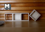 1:12 Scale Miniature Cube Organizer Box Shelves, Set of 4, 1-1/2 inch square, DIY Dollhouse Supply (white)