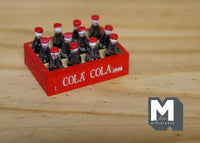 Miniature drink 1:12 Dollhouse Miniature Classic Cola bottles in Box set of 13 - E089