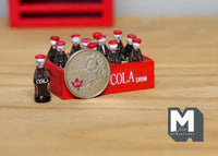 Miniature drink 1:12 Dollhouse Miniature Classic Cola bottles in Box set of 13 - E089