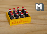 Miniature drink 1:12 Dollhouse Supplies Miniature Classic Cola bottles in Box set of 13 - E089