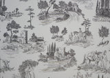 1:12 Dollhouse Campagne Toile Gray Wallpaper Sticker , Dollhouse Campagne Toile Gray Wallpaper Sticker 8" x 11"