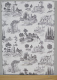 1:12 Dollhouse Supplies Campagne Toile Gray Wallpaper Sticker , Dollhouse Supplies Campagne Toile Gray Wallpaper Sticker 8" x 11"
