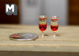 1:12 Dollhouse Miniature wine set of 2 (B)- E085