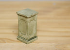 1:12 Scale Miniature Square Garden Pedestal for Plants, 1-7/8 inch tall, DIY Dollhouse Supply (gray)