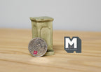 1:12 Scale Miniature Square Garden Pedestal for Plants, 1-7/8 inch tall, DIY Dollhouse Supply (gray)