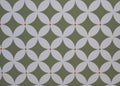1:12 Scale Miniature Geometric Petal Peel and Stick Wallpaper, 8 x 11 inch, DIY Dollhouse Supply (green)