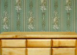 1:12 Miniature Pattern Wallpaper Sticker , Dollhouse Supplies Pattern Wallpaper Sticker 8" x 11" (Green) - Z04