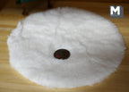 Dollhouse Miniature Faux Sheepskin Large Area Round Rug Large (white) - H049