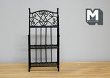 1:12th Scale Dollhouse Supplies miniature metal black storage rack, Miniature Baker's Rack, Dolls accessory G017