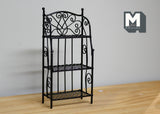 1:12th Scale Dollhouse Supplies miniature metal black storage rack, Miniature Baker's Rack, Dolls accessory G017