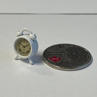 1:12 Miniature Twin Bell Alarm Clock / Metal Loud Alarm Clock / Dollhouse Alarm Clock - B052