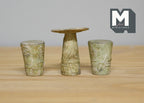 Table et tabourets de jardin miniatures aspect pierre, échelle 1:12, lot de 3, hauteur 4,9 cm (1-15/16 pouces), accessoire pour maison de poupée (gris)