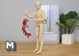 1:12 Dollhouse Miniature String of Chilli, Chilli on rope - E026