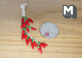 1:12 Dollhouse Miniature String of Chilli, Chilli on rope - E026