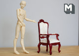 Dollhouse Supplies furniture wooden dinning chair l Dollhouse Supplies miniature wood chair l Dollhouse Supplies 1:12th scale miniature