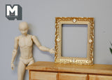 1:12 Dollhouse Supplies Miniature Ornate Rectangular Gold Picture Frame Rose gold - A086