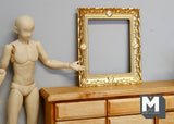 1:12 Dollhouse Supplies Miniature Ornate Rectangular Gold Picture Frame Rose gold - A086