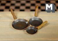 Dollhouse cooking pan cookware set dolls house 3-piece 1 12 miniature - E053