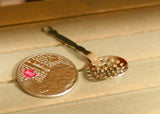 Dollhouse Miniature Metal Sieve/ Skimmer / Long-Handle Strainer (sliver) - H023