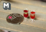 1:12 Dollhouse Miniature wine set of 2 (B)- E085