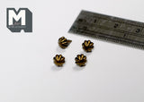 Dollhouse Miniature Cabinet Pulls Dresser Knobs Drawer Pulls Door Knobs Brass Copper 4 Piece Pack (A6) - A049