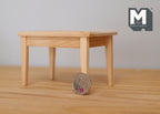 1/12スケール ミニチュア 未塗装木製キッチン準備テーブル 長さ4-1/8インチ ドールハウス用DIY素材