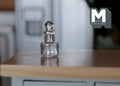 1:12 Scale Miniature Faceted Clear Glass Bottle with Stopper, 13/16 inch tall, DIY Dollhouse Supply (A11)