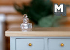 1:12 Scale Miniature Clear Glass Jar with Ribbed Lid, 11/16 inch tall, DIY Dollhouse Supply (A13)